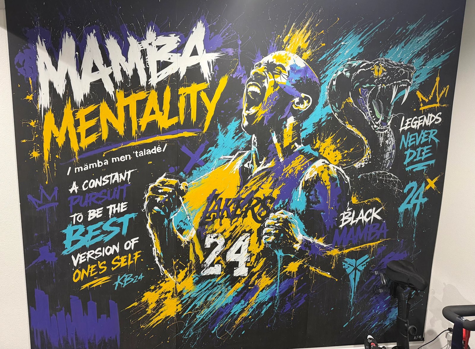 Mamba Mentality, original artwork by Amanda Fatino